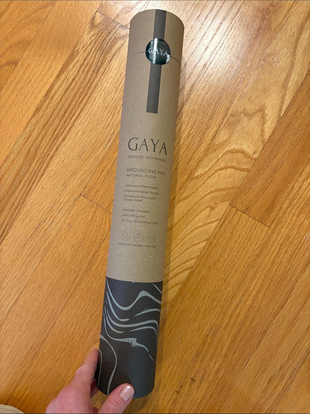 GAYA Grounding Mat - Natural Flow (Brown & Black)